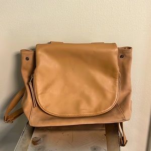 Leather small backpack